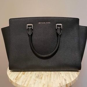NWT Michael Kors Black Satchel with Shoulder Strap